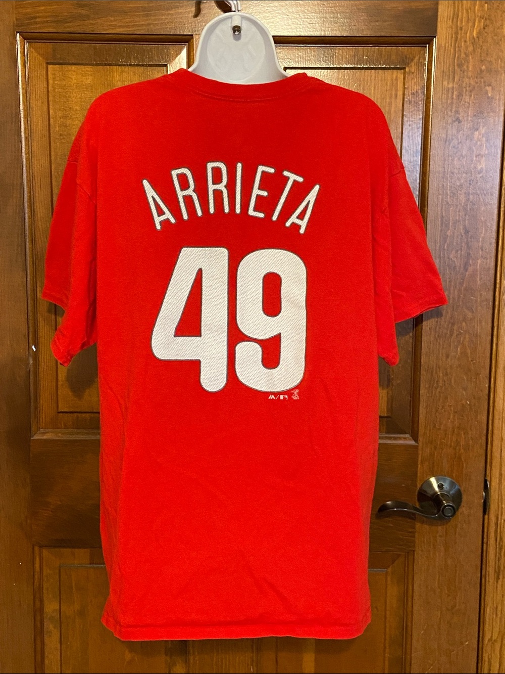 Majestic Philadelphia Phillies Jake Arrieta #49 Jersey T-Shirt MLB Size XL